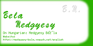 bela medgyesy business card